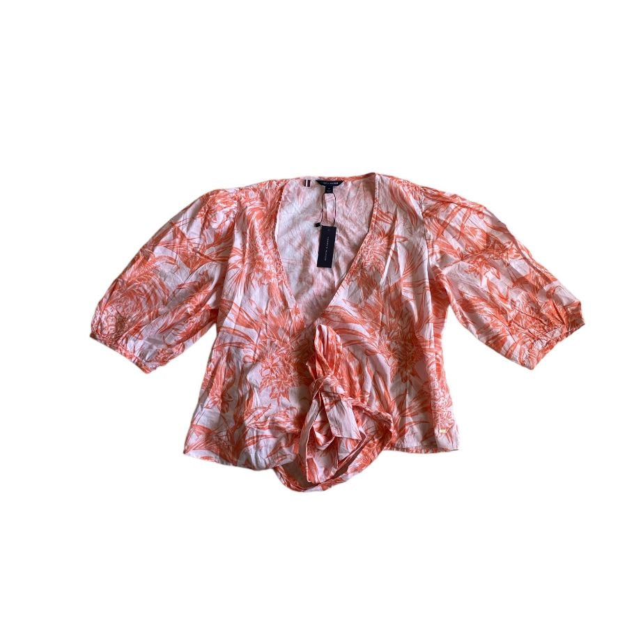 Tommy Hilfiger Blusa Floral Naranja M 38% OFF