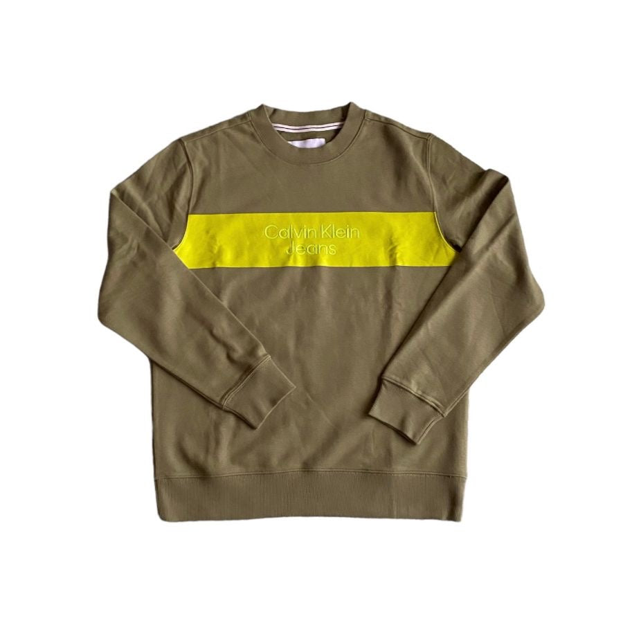 Calvin Klein Polerón Verde Oliva L 34% OFF