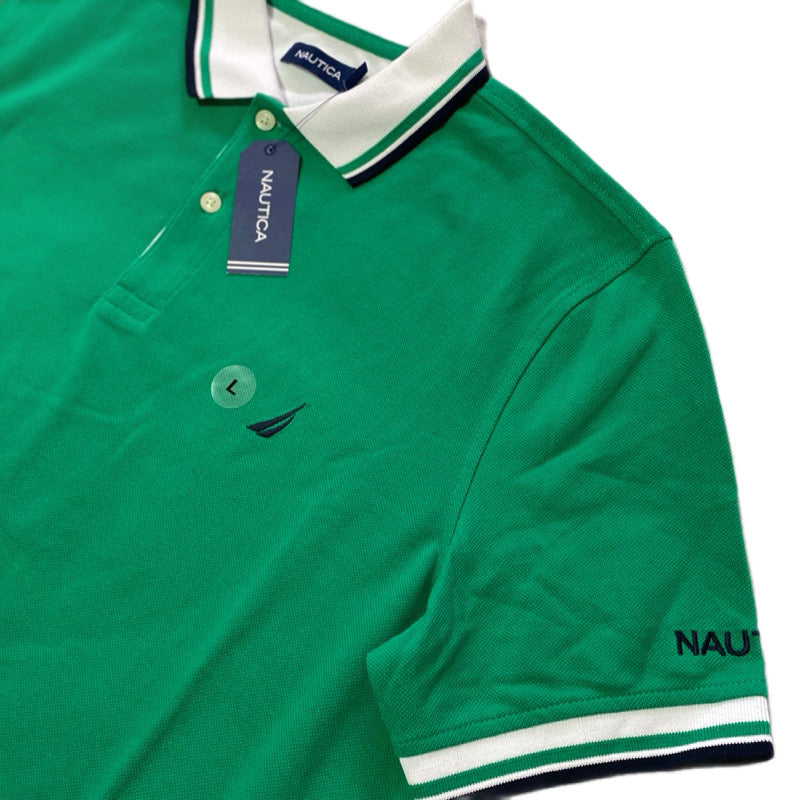 Náutica Polera Classic Fit Solid Green L 25% OFF