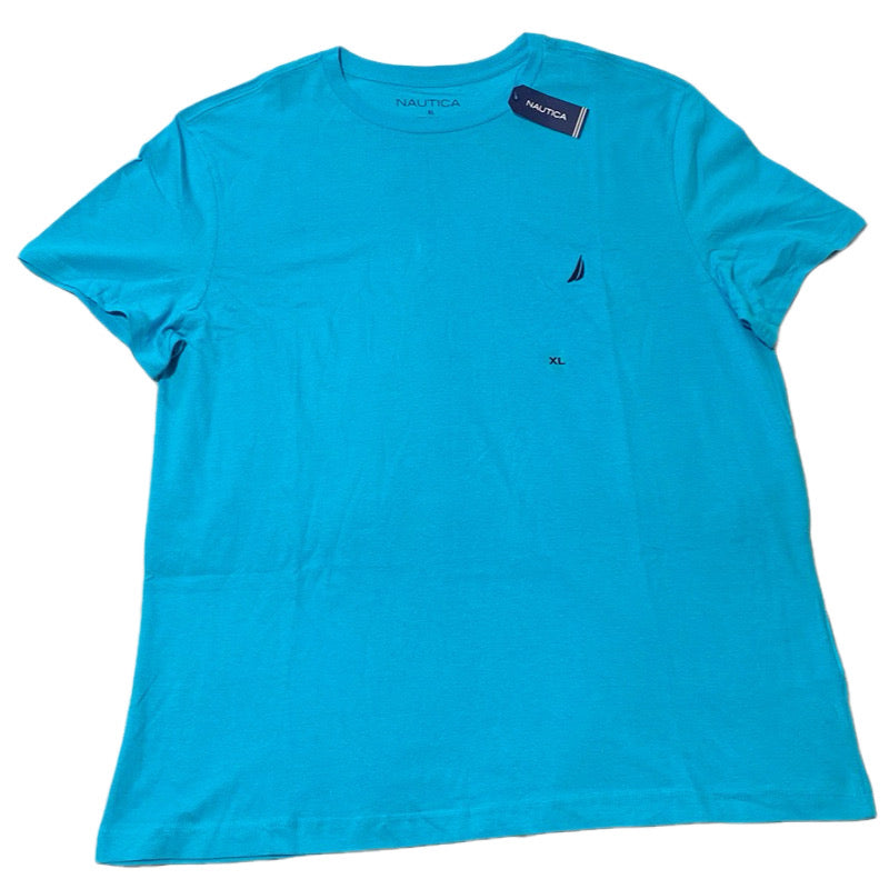 Náutica Polera Básica Celeste XL (PUNTO DECOLORADO) 34% OFF