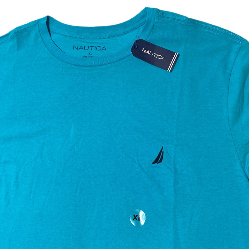Náutica Polera Básica Celeste XL (PUNTO DECOLORADO) 34% OFF
