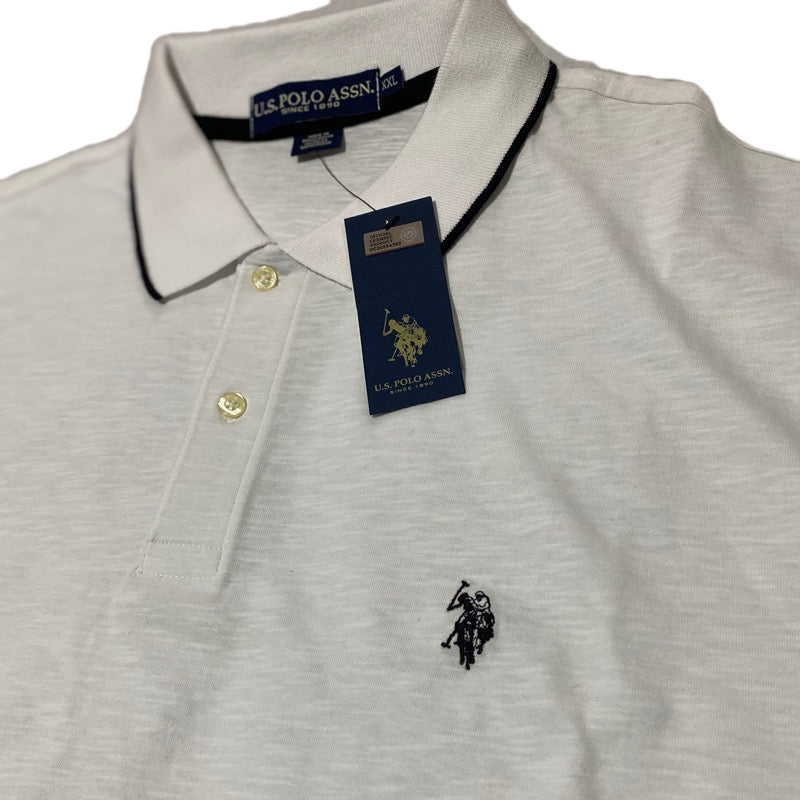 Us Polo Assn Polera Polo Blanca XXL 23% OFF