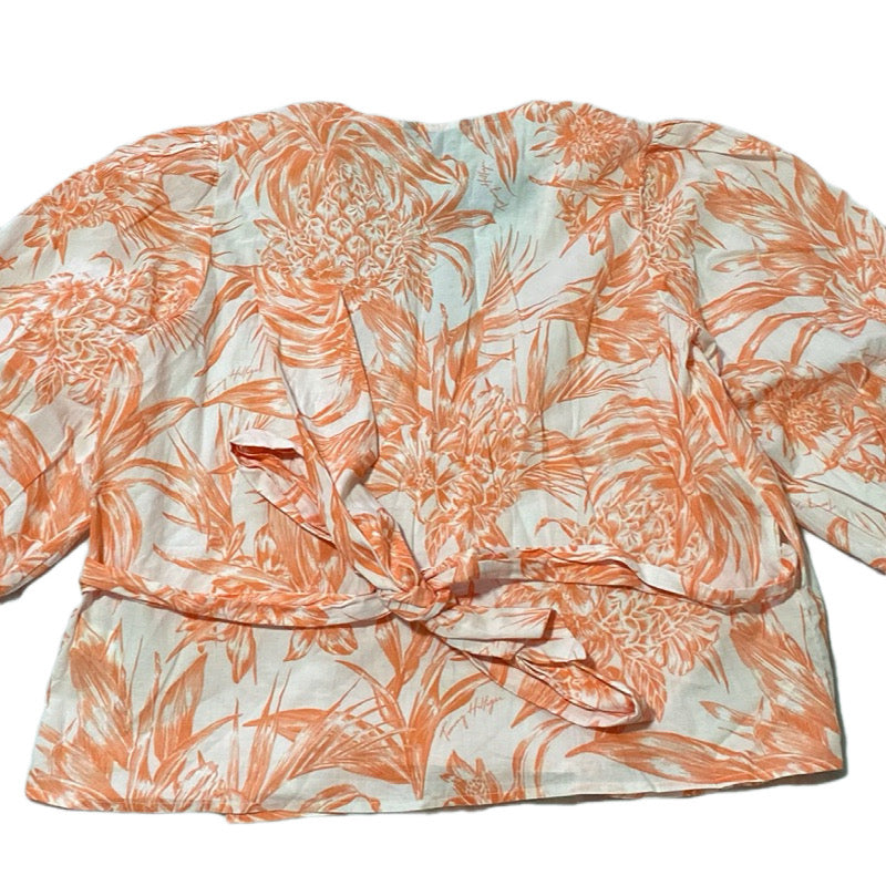 Tommy Hilfiger Blusa Floral Naranja M 38% OFF