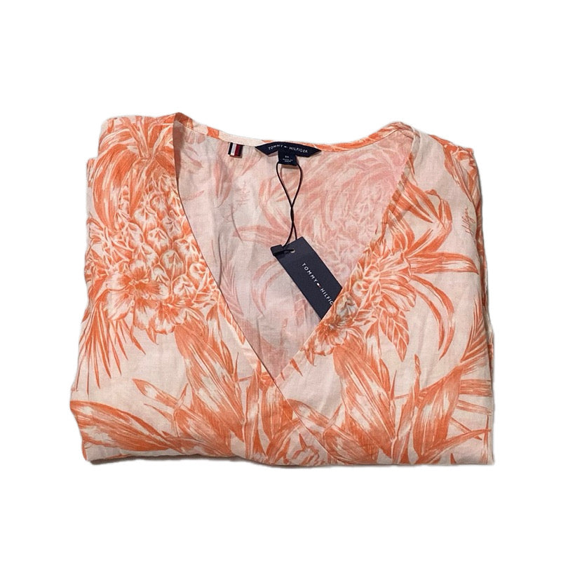 Tommy Hilfiger Blusa Floral Naranja M 38% OFF
