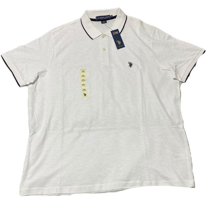 Us Polo Assn Polera Polo Blanca XXL 23% OFF