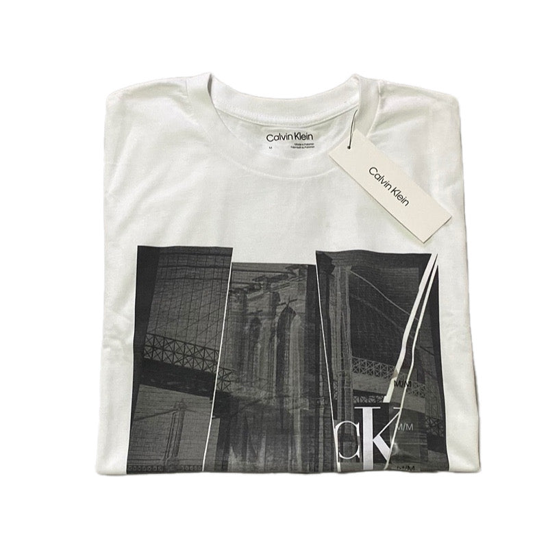 Calvin Klein Polera Blanca M 19% OFF